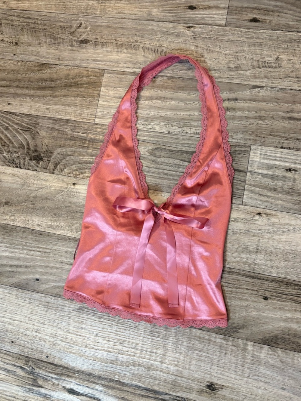 Pink halter top